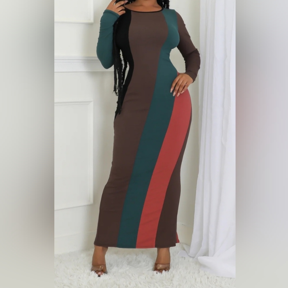 Stripped Maxi Dress